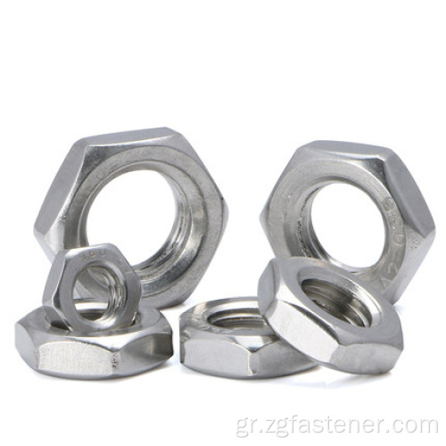 304 ανοξείδωτο χάλυβα Hexagon Thin Nuts DIN2510 M17 A2-70 M16 Nut